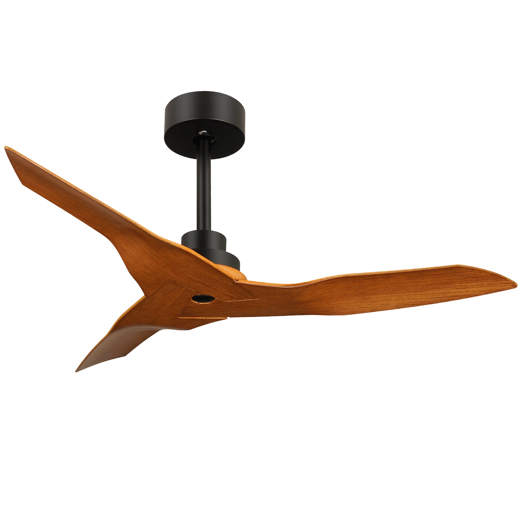 KAPOEFAN 42 Inch Outdoor Ceiling Fan No Light, 3 Blade Walnut Wood Ceiling Fans Without Lights