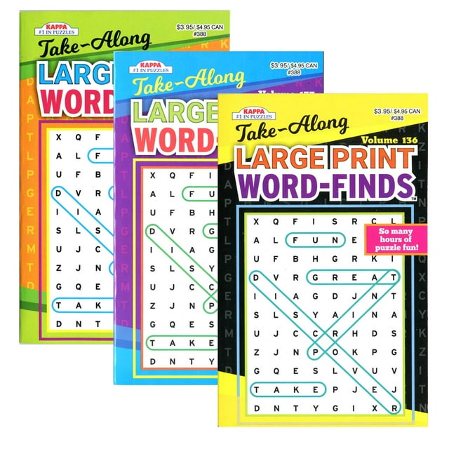 KAPPA Take Along Large Print Word Finds Puzzle Book (Paperback)
