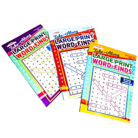KAPPA Take Along Large Print Word Finds Puzzle Book