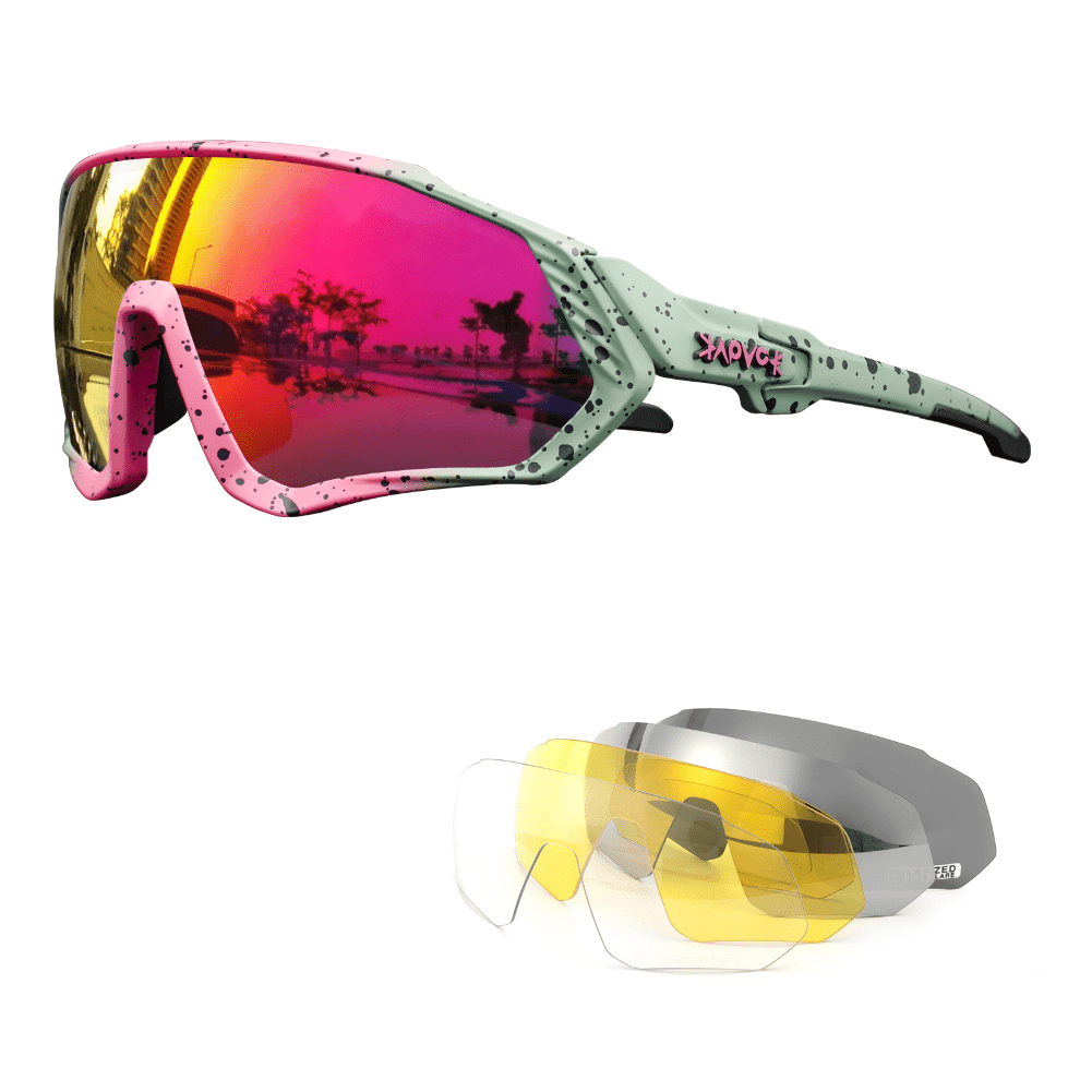 KAPVOE Cycling Glasses Polarized Sports Sunglasses MTB Mountain