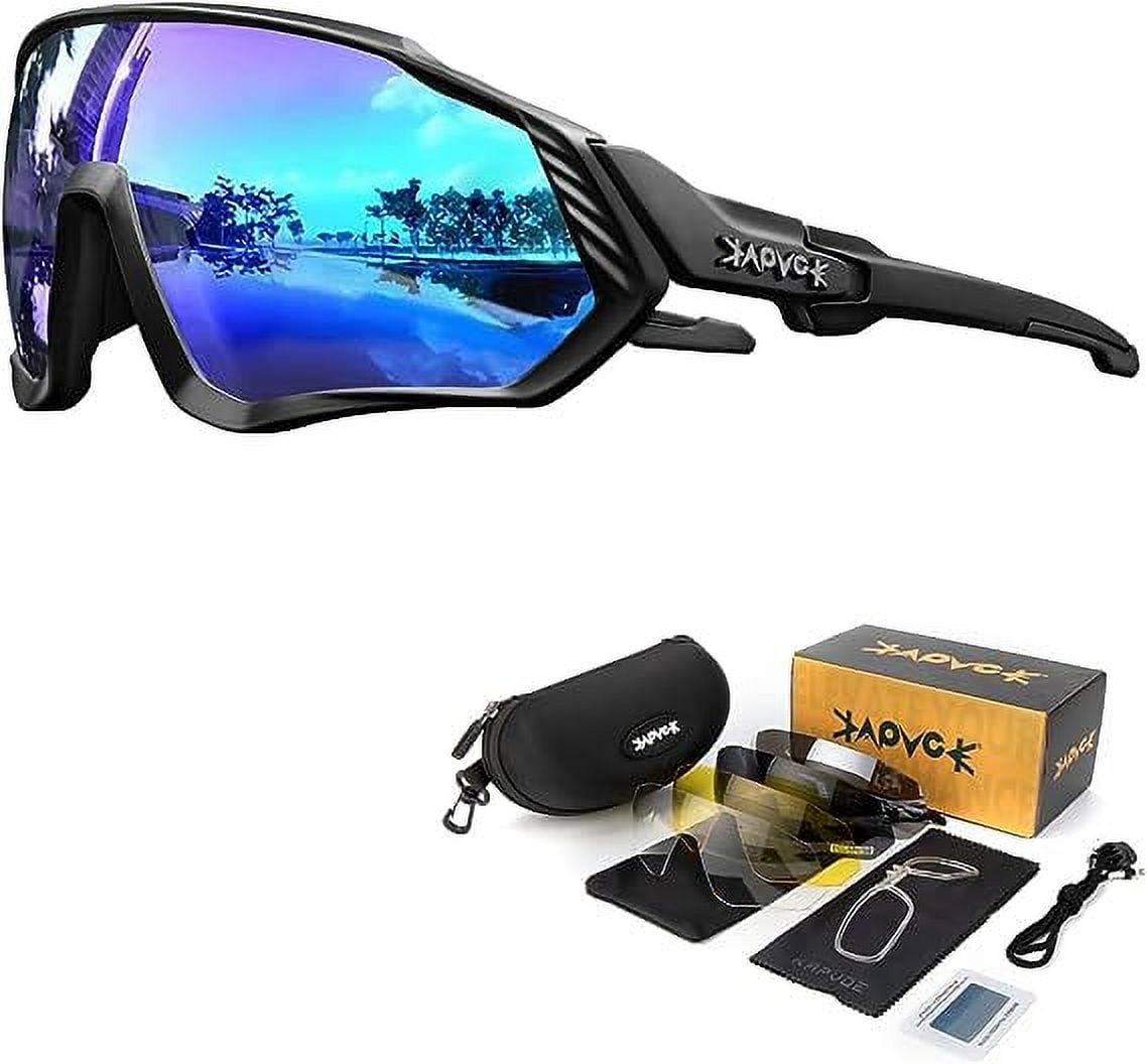 KAPVOE Polarized Sports Sunglasses for Men Women Fishing Golf Beach  Shooting Glasses Running Work Sunglasses Durable PC Lens