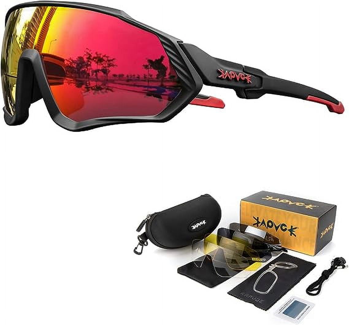 KAPVOE Cycling Glasses Polarized Sports Sunglasses MTB