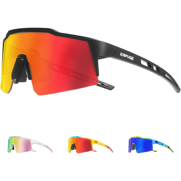 KAPVOE Kids Baseball Glasses Polarized Sports Sunglasses Boys Girls Youth Cycling Shades Running Softball UV400 Age 6-14