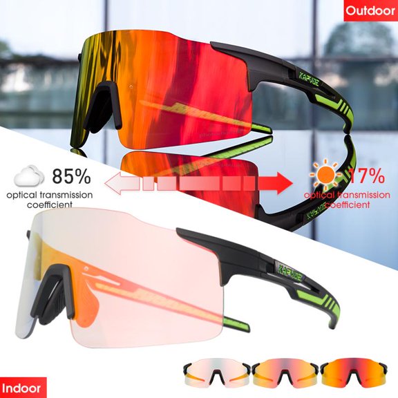 KAPVOE New Cycling Sunglasses Man Outdoor Photochromic Bike Sports Glasses Road Driving Cycling MTB Glasses Eyewear Bicycle Goggles