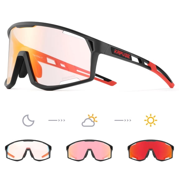 KAPVOE New Outdoor Photochromic Cycling Men Sunglasses UV400 Women Goggles Mountain Road Bike Bicycle Glasses Sports Eyewear Hot