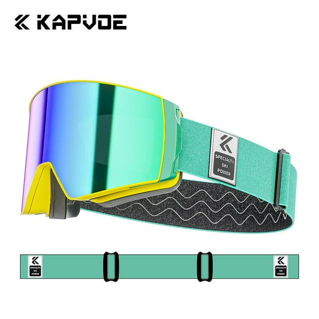 KAPVOE New Ski Goggles Double Layers Antifog Big Ski Glasses Skiing
