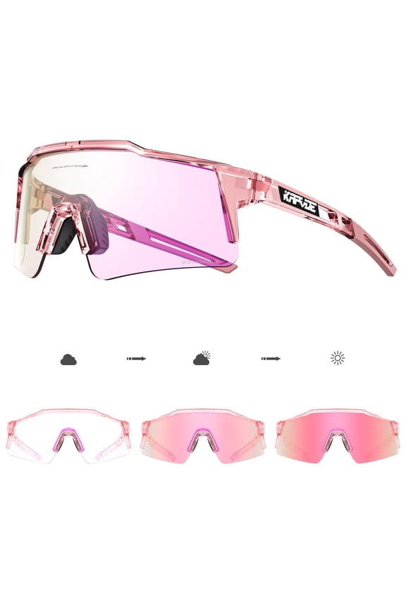 Photochromic Cycling Glasses MTB Clear Mountain Bike Sunglasses Transition Goggles Sports Baseball Running