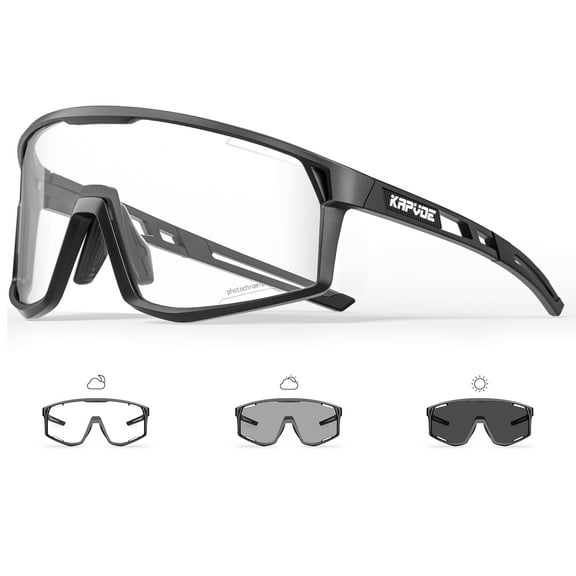 KAPVOE Photochromic Cycling Glasses Men Mountain Bike Sunglasses Women Clear MTB Sports Goggles Bicycle Triathlon Running