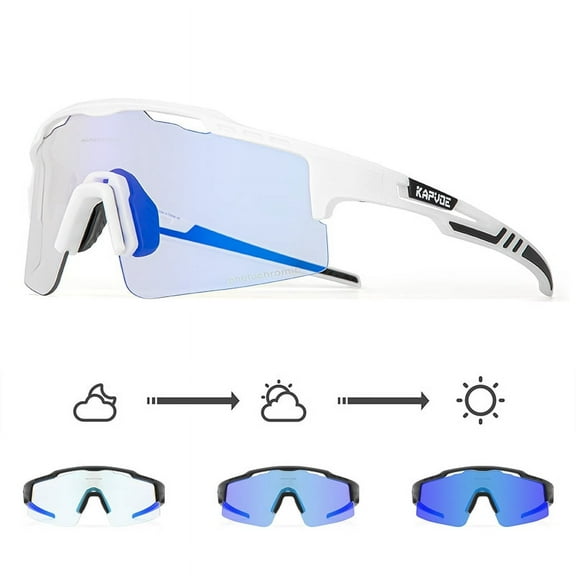 KAPVOE Photochromic Cycling Glasses Mountain Bike Sunglasses Clear MTB Bicycle Riding Baseball Running Golf for Men Women