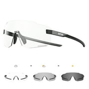 KAPVOE Photochromic Cycling Glasses UV Protection Driving Mountain Running MTB Frameless for Men Women Sport Sunglasses