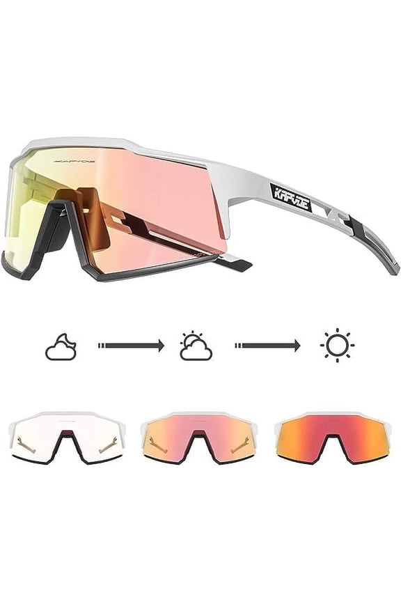 Photochromic Cycling Sunglasses MTB Clear Mountain Bike Transition Bicycle Sunglasses for Men Women