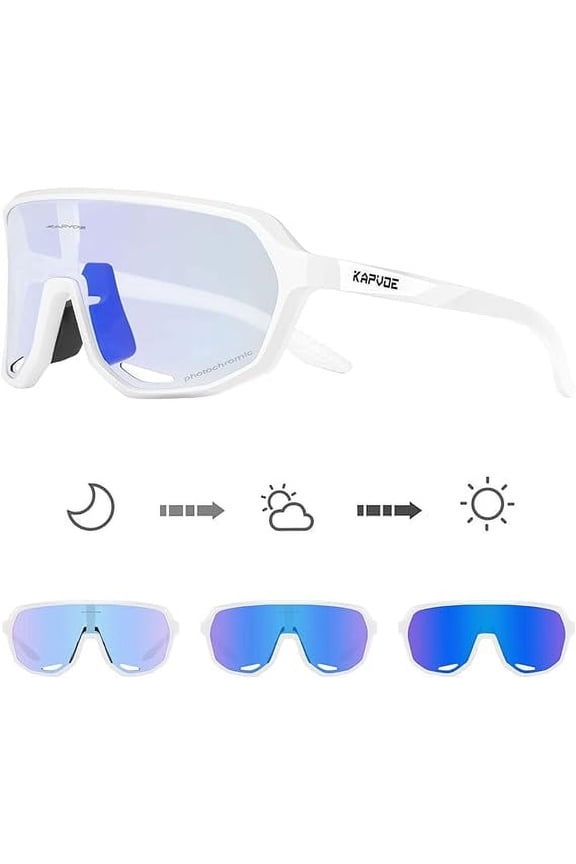 Photochromic Cycling Sunglasses for Men Women Mountain Bike Sunglasses Sports Goggles UV Protection