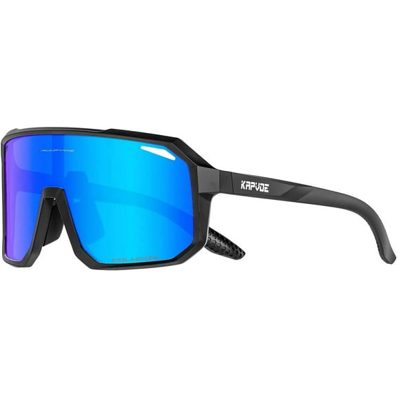 KAPVOE Polarized Cycling Glasses Sports Sunglasses, UV400 Protection Running Fishing Driving Baseball Glasses for Men Women