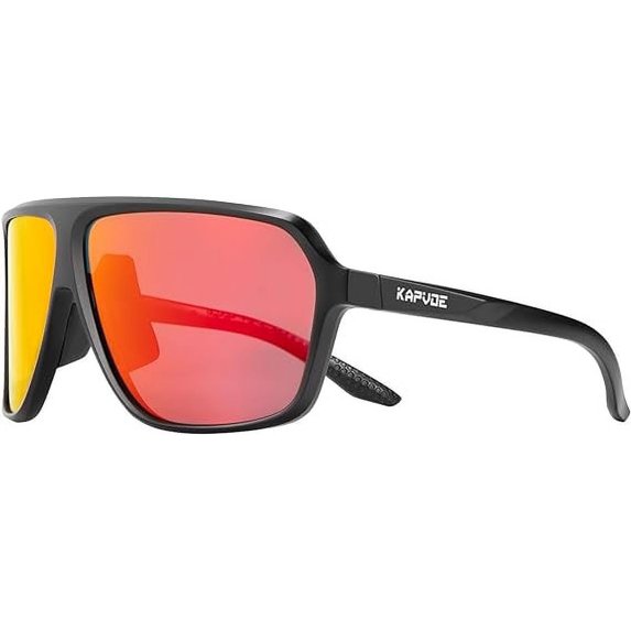 KAPVOE Polarized Sports Sunglasses for Men Women UV 400 Protection Glasses for Cycling Baseball Mountain Bike