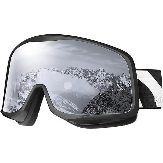 KAPVOE Ski Goggles OTG - over Glasses Ski/Snowboard Goggles for Men, Women & Youth - 100% UV Protection