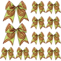 KAQ 12 Pcs Red Green Christmas Bows Decoration 6 Inch Large Christmas Wreaths Bows Xmas Tree Dot Ribbons Ornaments for Garland Wedding Party(Red and Green,Swirl Pattern)
171