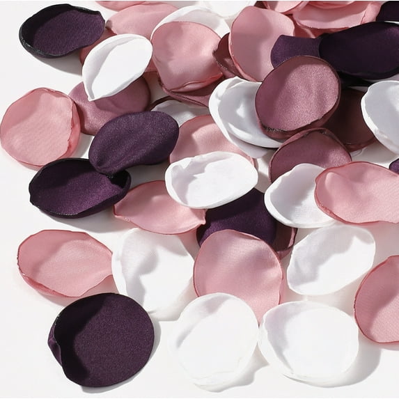 KAQ 200pcs/400pcs/600pcs Silk Rose Petals Ivory Flower Petals for Wedding Flower Girl Basket White Aisle Scatter Dinner Table Centerpieces Party Confetti Bridal Shower Romantic Night Decoration