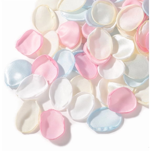 KAQ 200pcs/400pcs/600pcs Silk Rose Petals Ivory Flower Petals for Wedding Flower Girl Basket White Aisle Scatter Dinner Table Centerpieces Party Confetti Bridal Shower Romantic Night Decoration