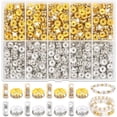 thumbnail image 1 of KAQ 600 pcs Rondelle Spacer Beads for Jewelry Making, 8mm Rhinestone Spacer Beads for Beaded Pens, Crystal Bead Spacers for Jewelry Making, Bracelets, 1 of 7