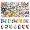 thumbnail image 1 of KAQ 900 pcs Rondelle Spacer Beads for Jewelry Making, 8mm Rhinestone Spacer Beads for Beaded Pens, Crystal Bead Spacers for Jewelry Making, Bracelets, 1 of 7