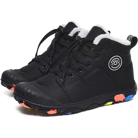 KAQ Boys Girls Snow Boots Winter Warm High-Top Shoes Outdoor Sports Non-Slip Hiking Shoes Winter Shoes Antiskid Boots for Kids