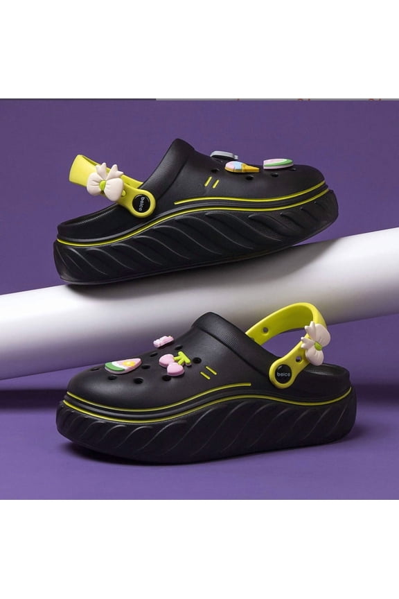 Gardener Platform Clogs Slippers Hight Heels Mules Clog Slip on Wedge Sandals