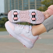 Kids Roller Skates Sneakers - 4-Wheels Retractable Shoes for Outdoor Sports
