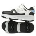 thumbnail image 1 of KAQ Kids Roller Skates Shoes Sneakers for Boys & Girls, Fashions Skateboarding Shoe Parkour Shoes with 4-Wheels Unisex Retractable Skating Shoes for Outdoor Sports Walking, 1 of 8