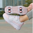thumbnail image 1 of KAQ Kids Roller Skates Shoes Sneakers for Boys & Girls, Fashions Skateboarding Shoe Parkour Shoes with 4-Wheels Unisex Retractable Skating Shoes for Outdoor Sports Walking, 1 of 8