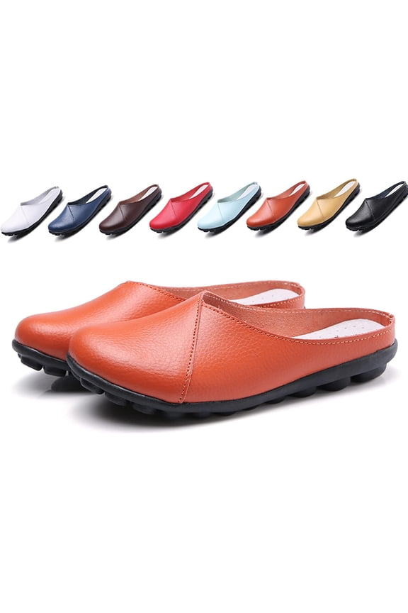 Mules for Women Flat Loafers Ladies Comfortable Backless Slide Slippers,Women's Mules & Clogs