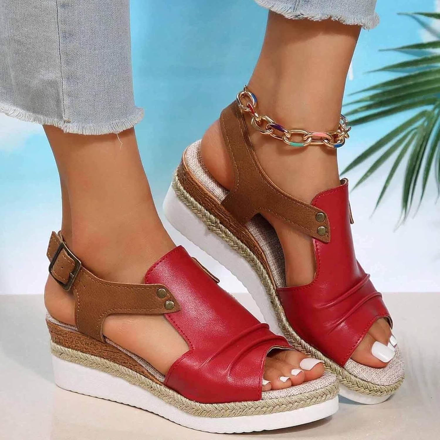 Orthopedic Platform Wedge Sandals for Women Summer Dressy 2025 Flat Open Toe Ankle Strap Espadrilles Sandals Zipper Casual Strappy Slip on Sandals Beach Boho Sandals Comfortable Outdoor (Black-C, 6.5 Orthopedic Platform Wedge Sandals for Women Summer Dressy 2025 Flat Open Toe Ankle Strap Espadrilles Sandals Zipper Casual Strappy Slip on Sandals Beach Boho Sandals Comfortable Outdoor (Black-C, 6.5