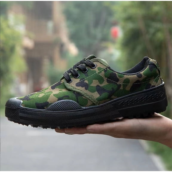 KAQ Not Fashion Men Shoes Nostalgic Army Green Casual Shoes Farmer Shoes Man Training Shoes Liberation Shoes