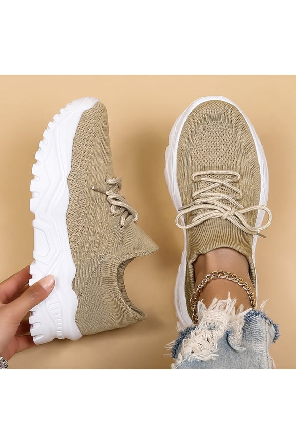 Sneakers for Women Work Tennis Shoes Fashion Soft Lightweight Mesh Breathable Non Slip Lace-UP Walking Shopping Shoes