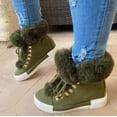 thumbnail image 1 of KAQ Winter Women's Snow Boots Short Barrel,Plus Size, Fleece Lined Thickened Boots for Cold Weather, 1 of 10