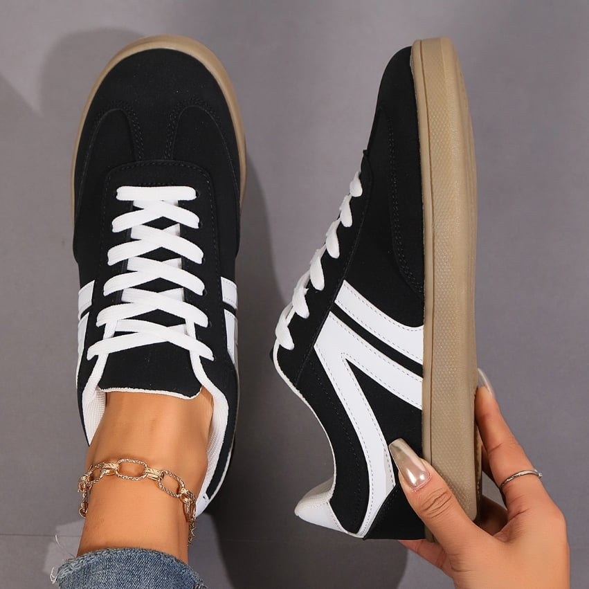 Women Fashion Sneaker Lace-Up Tennis Casual Shoes for Ladies