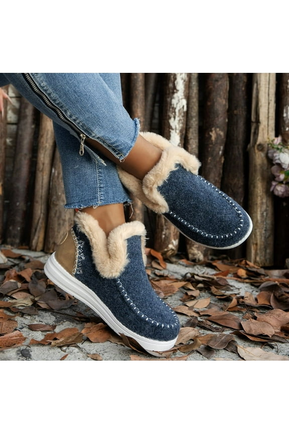 Women Memory Foam Bootie Slippers, Warm Cozy Micro Suede Slipper Boots with Fuzzy Plush Lining Collar for Indoor and Outdoor