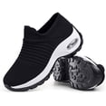 thumbnail image 1 of KAQ Women's Walking Shoes Sock Sneakers - Mesh Slip On Air Cushion Lady Girls Modern Jazz Dance Easy Shoes Platform Loafers, 1 of 13
