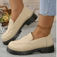 thumbnail image 1 of KAQ Womens Loafers Shoes Platform Chunky Penny Loafer Lug Sole Comfortable Slip On Work Business Casual Dress Shoes, 1 of 11