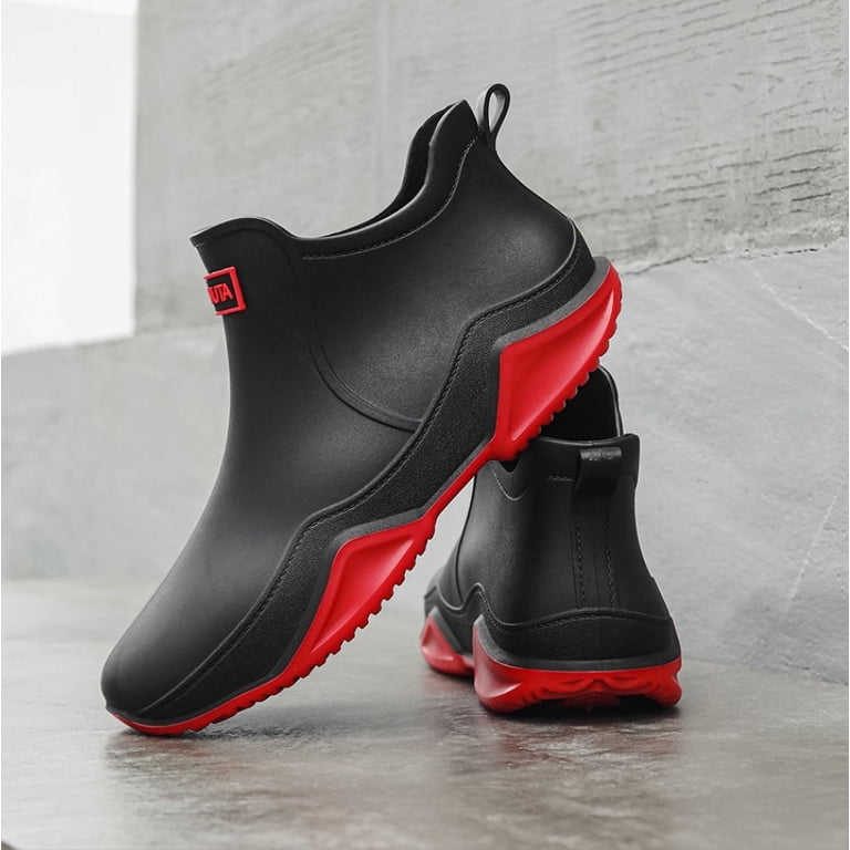 KAQ Womens Mens Rain Boots Waterproof Rubber Chelsea Shoes Outdoor