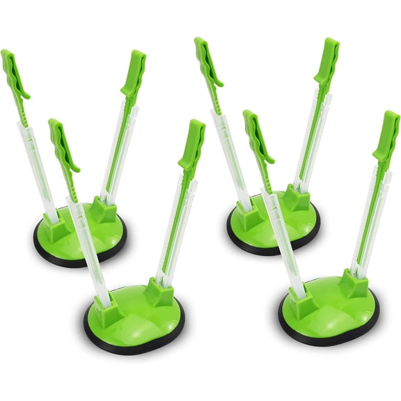 KAQ Ziplock Bag Holder Stand Adjustable For Plastic Freezer Bags/Hands Free Baggy Rack Gallon Bag Holder Stand,Green 4 Pack