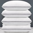 thumbnail image 1 of KAQINU Standard Size Bed  Pillows for Adult,4 Pack Great Support Luxury Hotel Pillows for Side,Stomach and Back Sleepers., 1 of 7