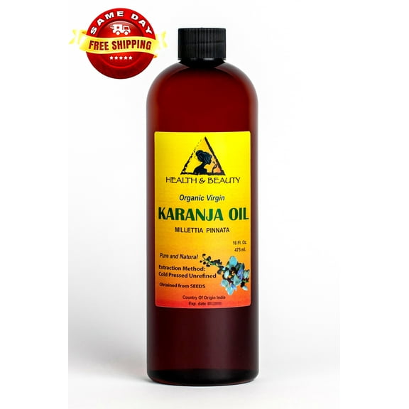KARANJA / PONGAMIA OIL ORGANIC UNREFINED VIRGIN COLD PRESSED RAW PURE 48 OZ