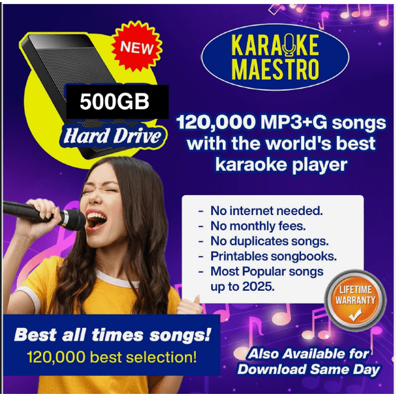 KARAOKE ENGLISH 120K SONGS IN A HD WITH PROFESSIONAL SYSTEM BEST SOFTWARE
