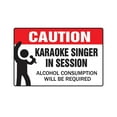 thumbnail image 1 of KARAOKE SINGER IN SESSION Aluminum Sign songs music singing bar night | Indoor/Outdoor | 14" Tall, 1 of 4