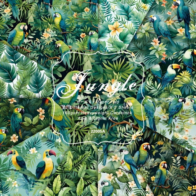Paper Heets KARDLURY 24 Sheets Animals Scrapbook Paper Origami Cardstock Decoupage ...
