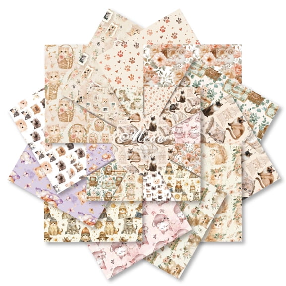 KARDLURY 24 Sheets Animals Scrapbook Paper Origami Cardstock Decoupage for Junk Journal Photo Album Teacher Classroom Must Haves