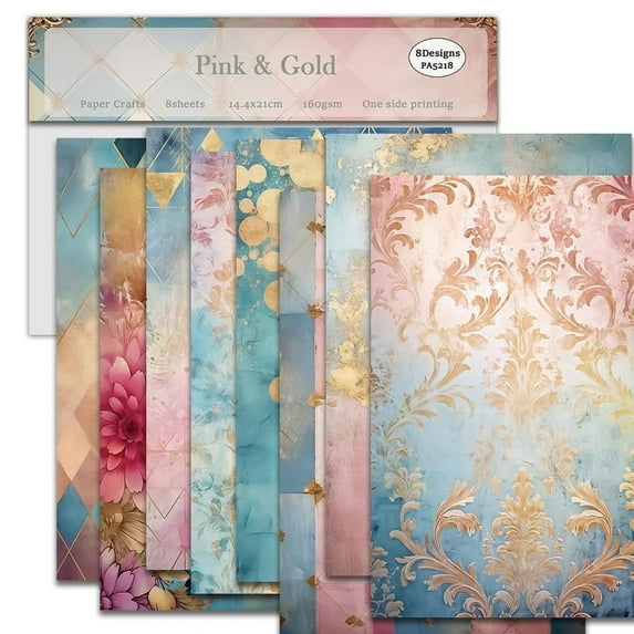 KARDLURY A5 Size Scrapbook Paper, 24 Sheets Single Sided Colored Vintage Pattern Craft Cardstock Decoupage Paper for Card Making Planner Junk Journal Journaling Scrapbooking Supplies