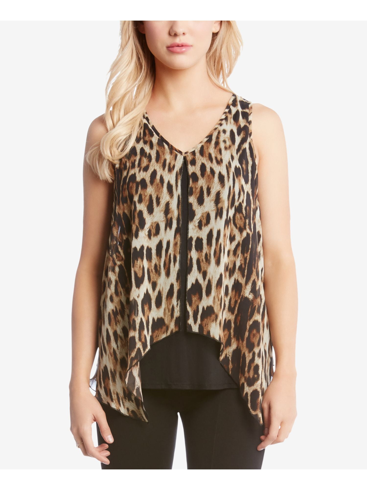 tank top with sheer overlay