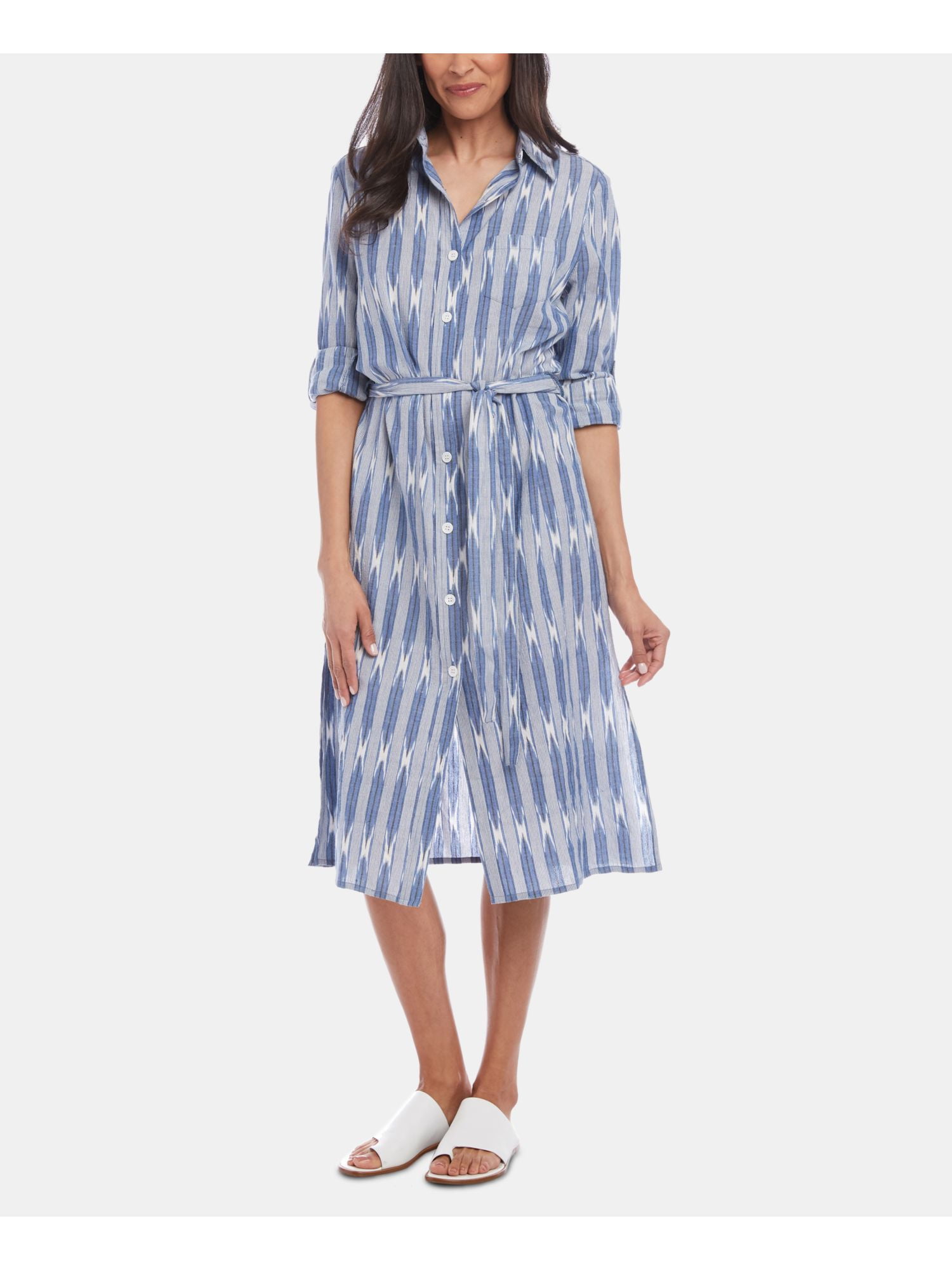 KAREN KANE Womens White Printed 3/4 Sleeve Midi Shirt Dress Size: S - Walmart.com KAREN KANE Womens White Printed 3/4 Sleeve Midi Shirt Dress Size: S - Walmart.com