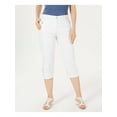 thumbnail image 1 of KAREN SCOTT $39.50 Womens New White Comfort Waist Button-hem Capri Pants 12 B+B, 1 of 3